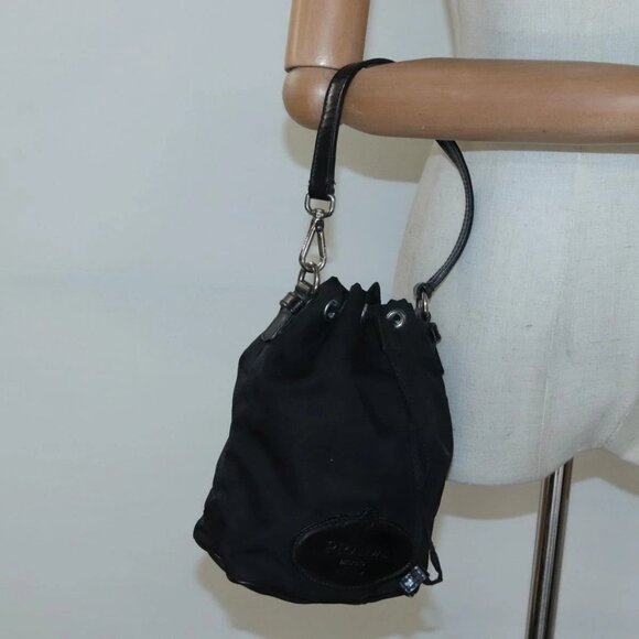 PRADA Hand Pouch Nylon Black Auth - Picture 1 of 16